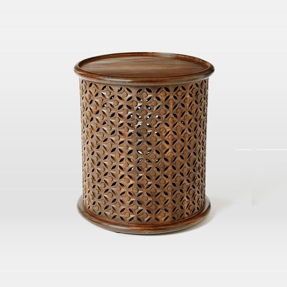 Carved Wood Side Table | west elm Australia